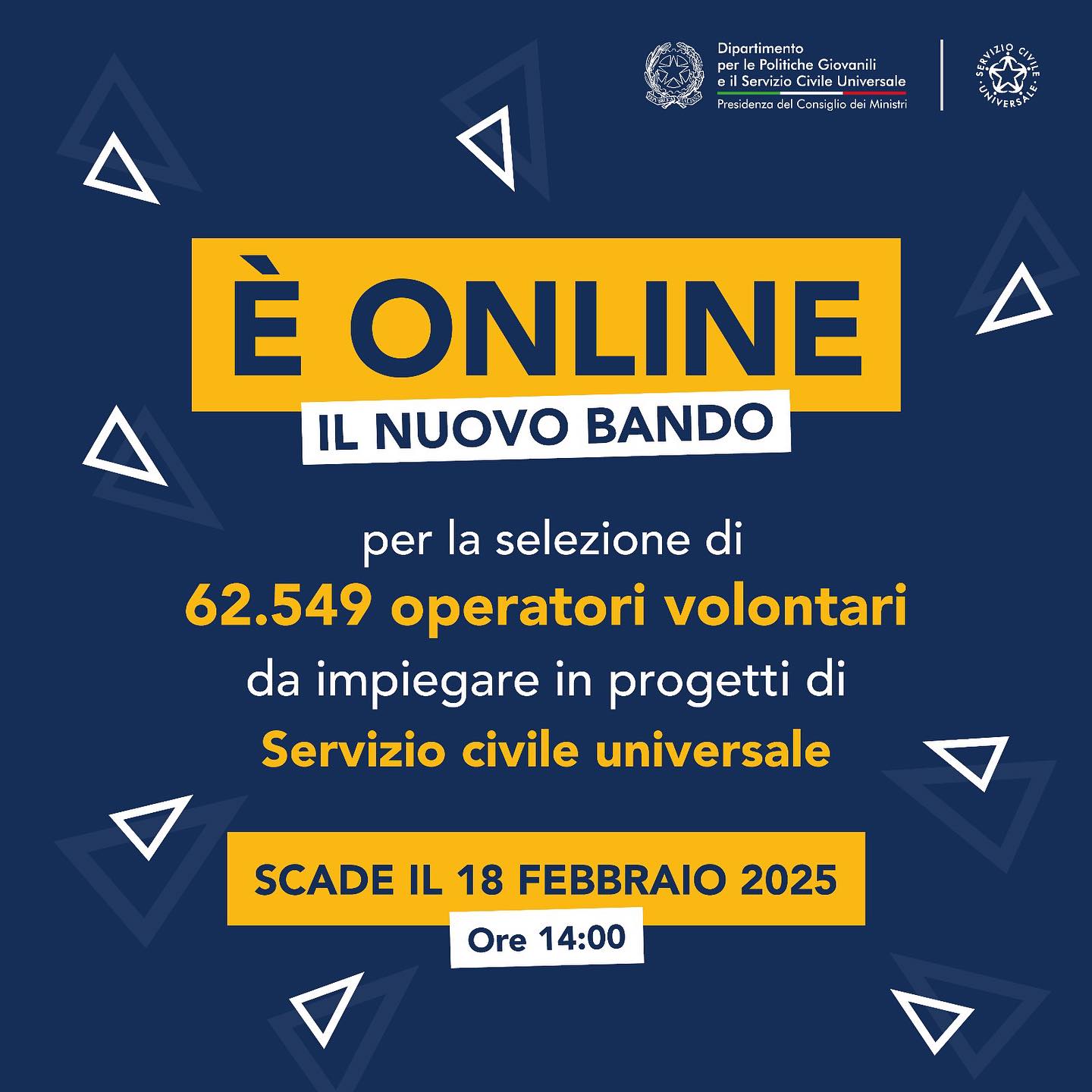 Bando per il servizio civile universale 2025/2026