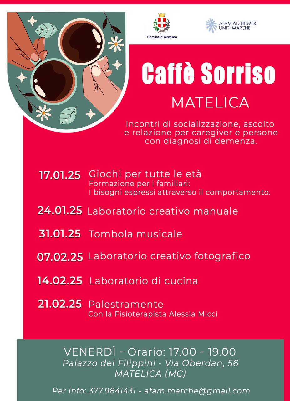 Tornano gli appuntamenti con il caffè sorriso a Matelica