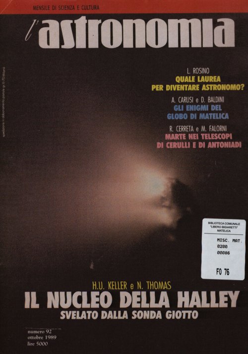 Il Globo di Matelica - l'astronomia 1989