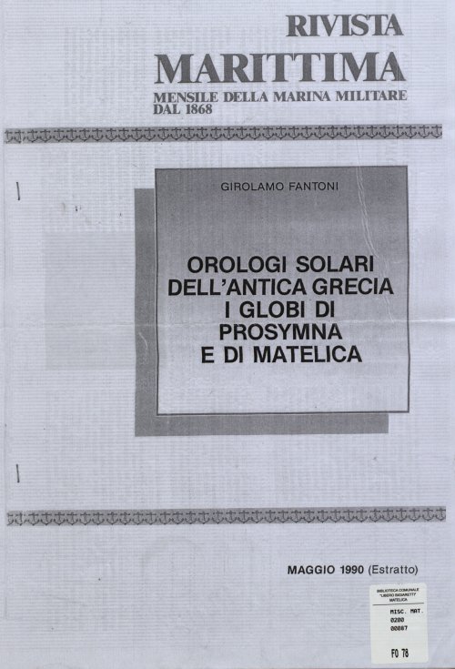 Il Globo di Matelica - Rivista Marittima - Maggio 1990