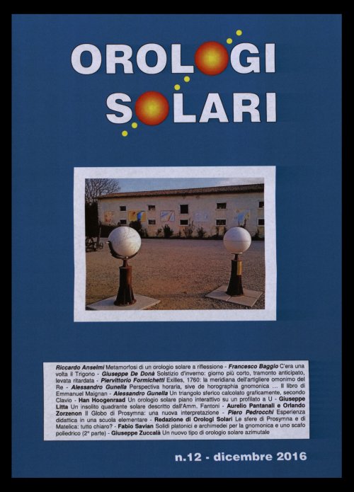 Il Globo di Matelica - Orologi Solari 2016