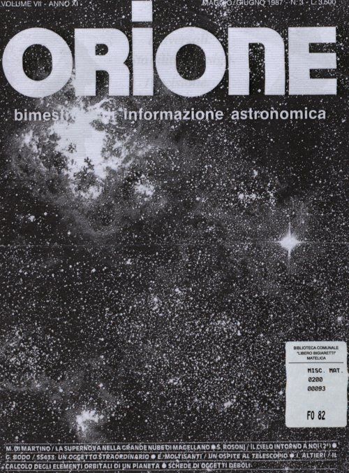 Il Globo di Matelica - Orione Vol VII - Anno XI